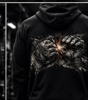 TATSU MMA Impact Zone heavyweight hoodie product mockup