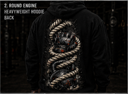 TATSU MMA Iron And Rope heavyweight hoodie product mockup