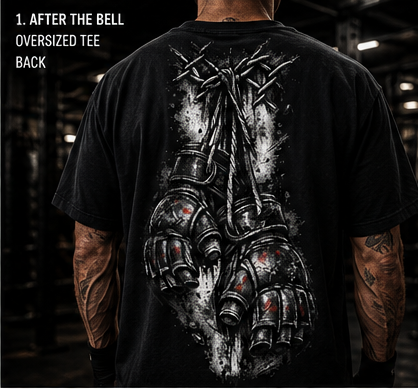 TATSU MMA Last Ones Out oversized boxy t-shirt product mockup