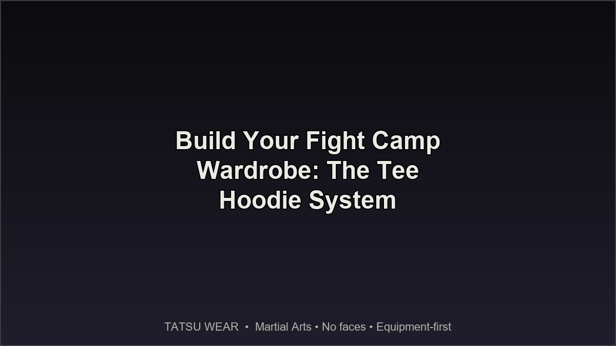 TATSU WEAR - hoodie layered over oversized tee, fight camp training combination
