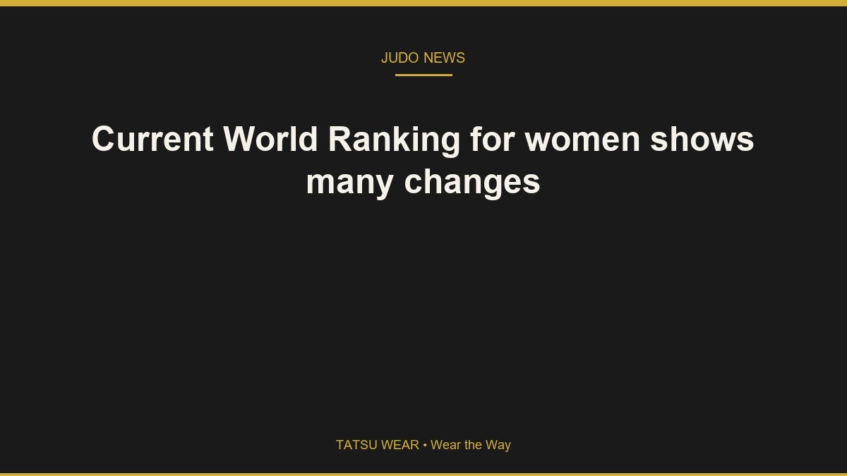 Current World Ranking for women shows many changes