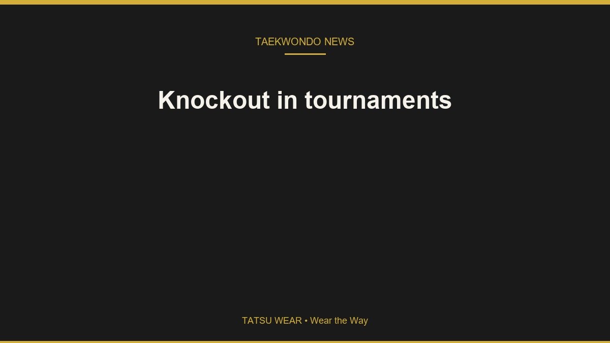 Knockout in tournaments