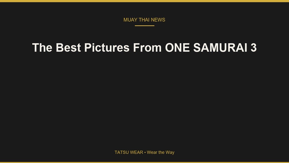 The Best Pictures From ONE SAMURAI 3
